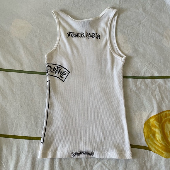 CHROME HEARTS “F**K you” tank top w/ crystals! - Picture 2 of 5